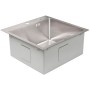 Кухонная мойка Platinum Handmade 50x50 см с глубокой чашей 23 см и толщиной от 1 до 3 мм 