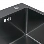 Мийка-чаша чорна нержавіюча сталь Platinum Handmade HSBB 450x450/230 PVD; товщина 1,0 – 3,0 мм