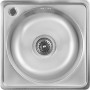 Мойка квадратная с круглой чашей Platinum 4040 декор 0,8 для кухни
