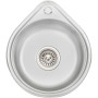 Кухонная мойка нержавейка "капля" Platinum 4539 Декор 0,6 врезного типа