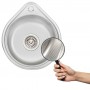 Кухонная мойка нержавейка "капля" Platinum 4539 Декор 0,6 врезного типа