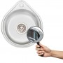 Мойка для кухни каплеобразная нержавеющая Platinum 4539 Полировка 0,6