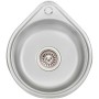 Каплевидная кухонная мойка из матовой нержавеющей стали Platinum 4539 Сатин 0,6 