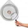 Каплевидная кухонная мойка из матовой нержавеющей стали Platinum 4539 Сатин 0,6 