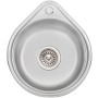Каплевидная мойка из нержавейки Platinum 4843 Декор 0,6 врезной установки