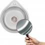 Каплевидная мойка из нержавейки Platinum 4843 Декор 0,6 врезной установки
