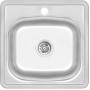 Platinum 4848 Декор 0,6 - кухонная врезная мойка 48 см квадратная с евросифоном
