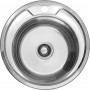 Platinum 490 Полировка 0,6 - круглая врезная кухонная раковина 49 см из нержавейки