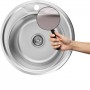 Platinum 490 Сатин 0,8 - врезная раковина круглая из нержавейки 0,8 мм с матовой поверхностью