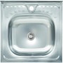 Накладная кухонная мойка Platinum 50/50 см (0,4/120) Полированная нержавейка