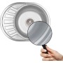 Platinum 5745 Декор 0,6 - мойка кухонная овальной формы с круглой чашей и сушилкой