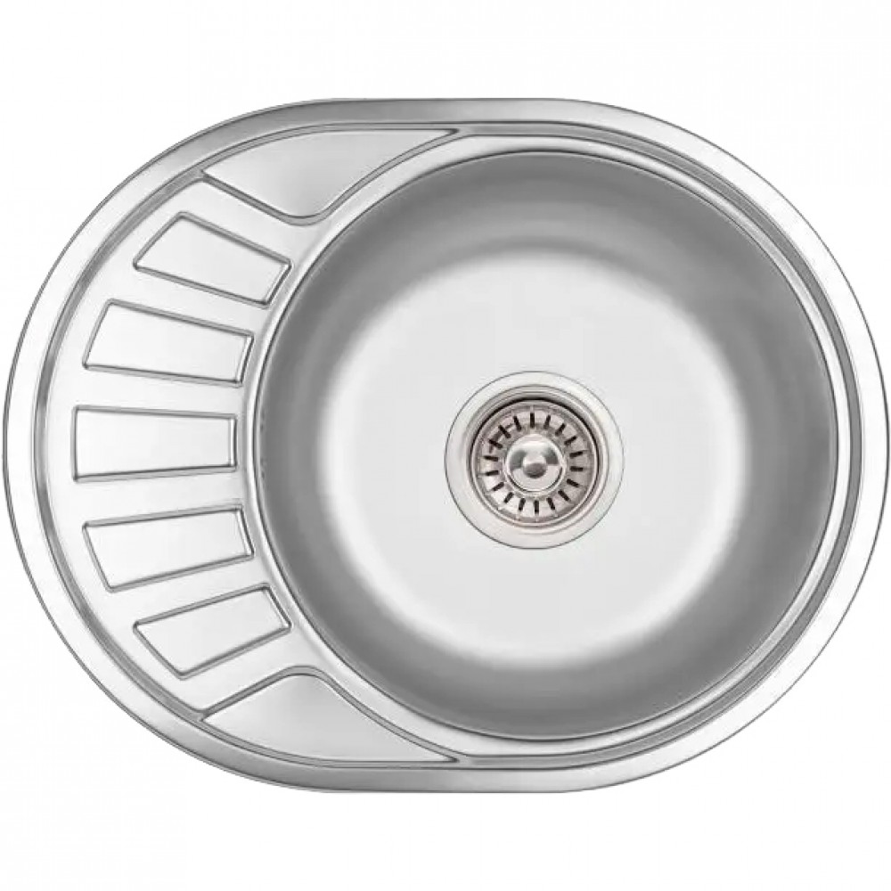 Platinum 5745 Микродекор 0,8 - стальная мойка врезного типа для кухонной столешницы