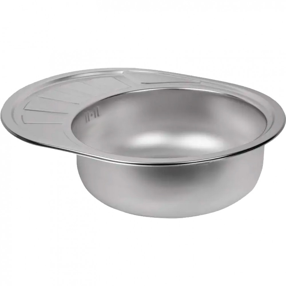 Platinum 5745 Микродекор 0,8 - стальная мойка врезного типа для кухонной столешницы