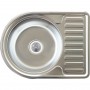 Platinum 5844 Декор 0,8 - мойка из нержавейки 58 см кухонная с глубокой круглой чашей 