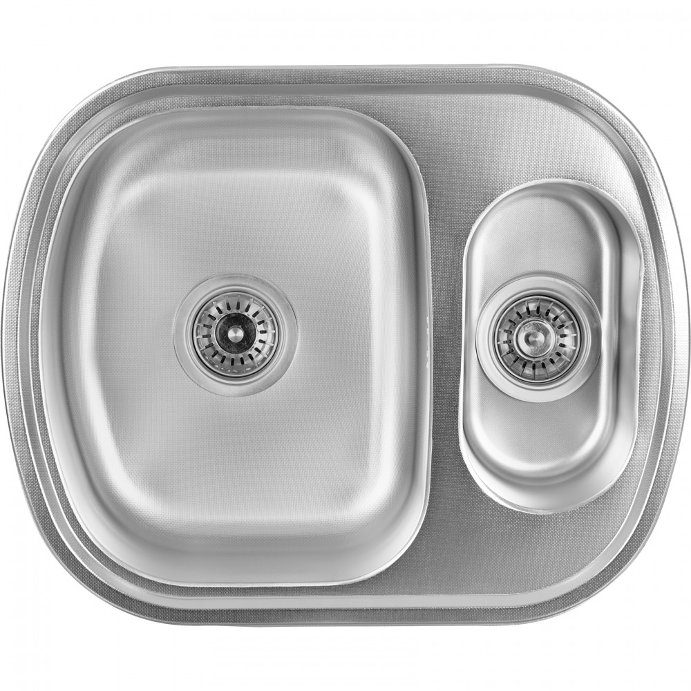 Кухонная мойка из нержавеющей стали закругленная Platinum ДЕКОР 7848D (0,8/180 мм)