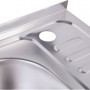 Platinum 6050 Декор L 0,7 - мойка нержавеющая кухонная накладная 60 см с сифоном в комплекте