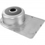 Platinum 6745 Декор 0,8 - мойка кухонная с круглой чашей и прямоугольной сушилкой