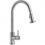 Вытяжной кухонный смеситель Germece 6045 BW из нержавейки с душ системой 