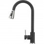 Кухонный кран для раковины Black Granado Campo Black Shine с выдвижным изливом