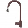 Смеситель кухонный Granado Campo Marron с выдвижным изливом и душ системой